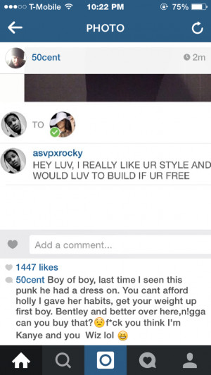 50 Cent Puts ASAP Rocky On Blast For Messaging His Ex; Rocky Responds