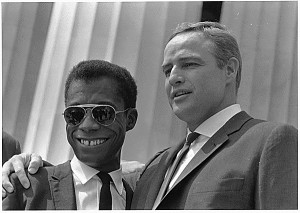 Civil Rights Movement: Desegregation Photo: Baldwin and Brando