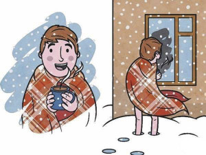 ... -picture-man-standing-outside-looking-through-the -window-winter