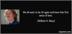 We all want to be 20 again and have that first sense of love ...