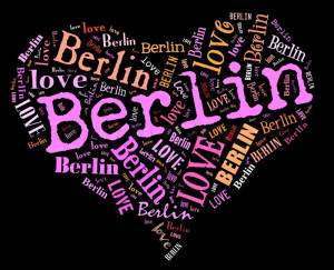 image of wordcloud isolated love heart of city on black background ...