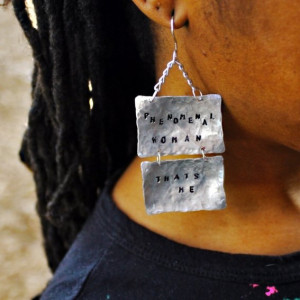 Maya Angelou Inspired Earrings, Quote Jewelry, Aluminum Dangle Chain ...