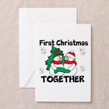 Cute First Christmas Together Greeting Cards for