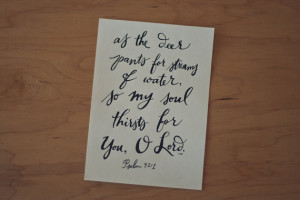 Deer Quote, Psalms Quote, Soul Quote, Faith Quote, Typography Print ...
