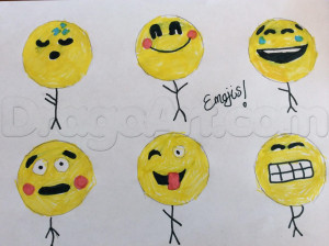 how to draw stick emojis