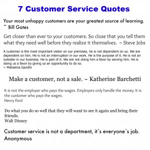 Customer Service Quotes collected by intelligentdomestications.com