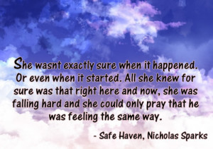 Nicholas Sparks Safe Haven Quotes