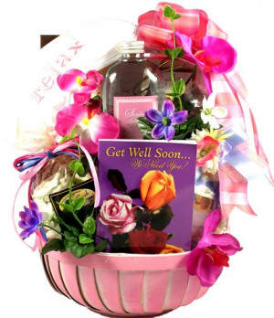 Get well gift basket for women.