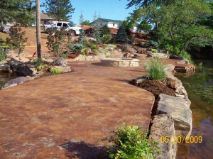 Outdoor Acid Stained Concrete