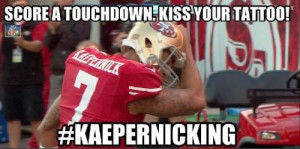 ... Kaepernick has created a new football craze called 