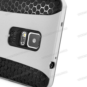 Rocket Style TPU and PC Hybrid Case for Samsung Galaxy Note 4 Silver