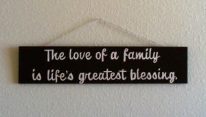 Family quote hand painted wood sign