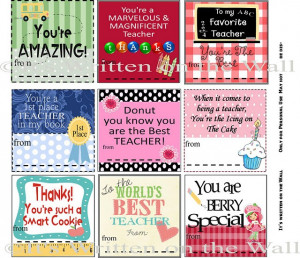 Free Printable}Teacher Appreciation Notes & Gift Ideas