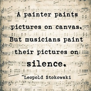 Music Quote Musical Notes Vintage Feel Leopold Stokowski Sepia Natural ...