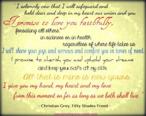 Christian's vows