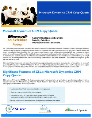 Microsoft Dynamics CRM Copy Quote