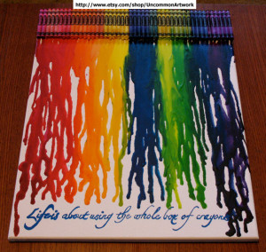 Melted Crayon Art - 
