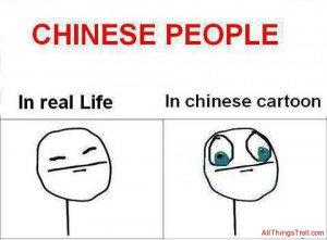 Chinese People: Movie VS. Real Life.