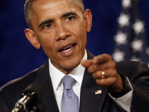REUTERS/Jonathan Ernst U.S. President Barack Obama delivers remarks at ...