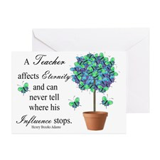 retired teacher quote BUTTERFLIES Greeting Card for