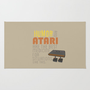humor and atari.. funny shawn spencer quote Area & Throw Rug