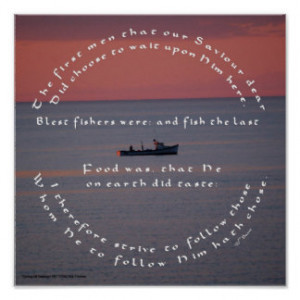 Christian Catholic Fishing Poster Basse Quote