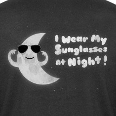 Funny Moon - I Wear My Sunglasses At Night Zip Hoodies & Jackets
