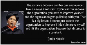 The distance between number one and number two is always a constant ...