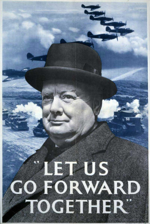 Ministry of Information poster, Second World War. ‘Let us go forward ...
