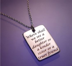This Jane Austen Sister Pendant Necklace portrays a beautiful and ...