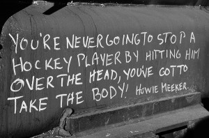 You’re Never Going To Stop A Hockey Player By Hitting Him Over The ...