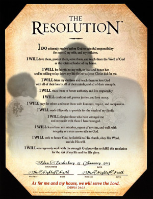 Courageous Resolution The father's resolution,