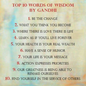 Gandhi wisdom