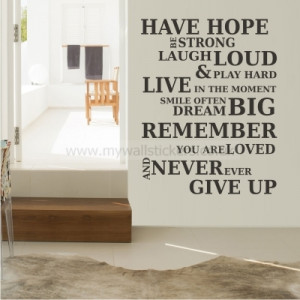 ... added: 14/04/2013 Express your feelings with a decorative wall quote