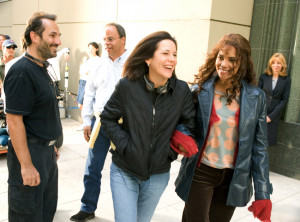 Filmmakers PITOF, ED McDONNELL and DENISE DI NOVI with HALLE ...