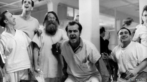 Jack Nicholson starred as a patient on a psychiatric ward with a ...