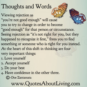 Viewing rejection as 