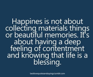 Happiness Is Not About Collection Materials Things Or Beautiful ...