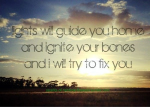 coldplay fix you quotes