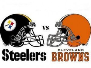 ... Pittsburgh Steelers Take on the Cleveland Browns in Football Action