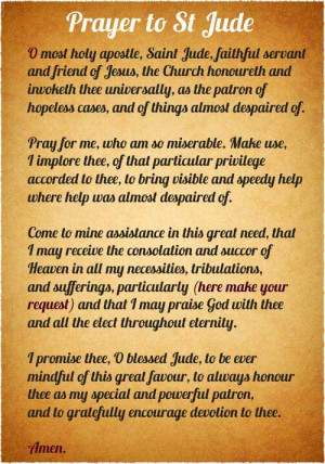 The Prayer to St Jude