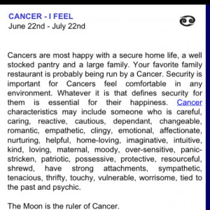 Yep I'm a cancer alright.