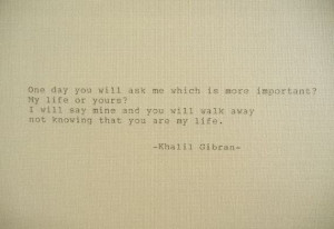 GIBRAN Love Poem Love Quote Khalil Gibran Quote Hand Typed Quote ...