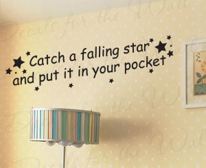 Catch a Falling Star Nursery Wall Decal Quote