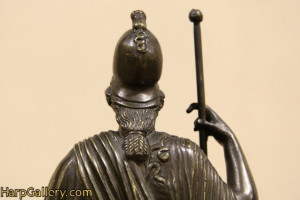 Athena Bronze Goddess Of War With Serpent Harp Gallery Antique