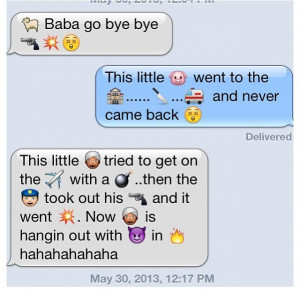 ... are bored, this is what happens hahaha. Best emoji conversation ever