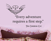 Alice in Wonderland Every Adventure Requires a First Step wall quote ...