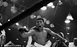... of joy: Muhammad Ali (Cassius Clay at the time) beat Sonny Liston