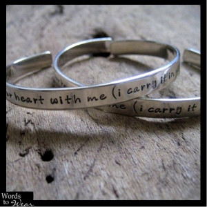 Custom Made Sterling Hand Stamped Quote Narrow Cuff Bracelet