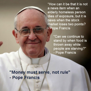 money must serve not rule pope francis read more show less